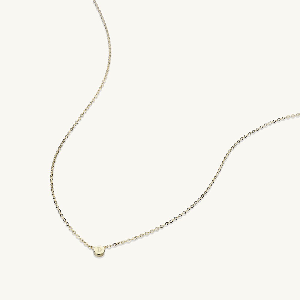 Celyssa Initial Letter Dot Necklace in 18K Gold Vermeil / L