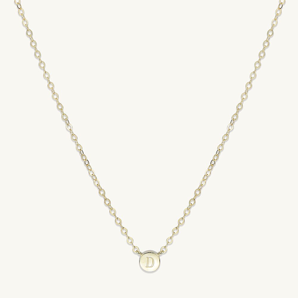 Celyssa Initial Letter Dot Necklace in 18K Gold Vermeil / G