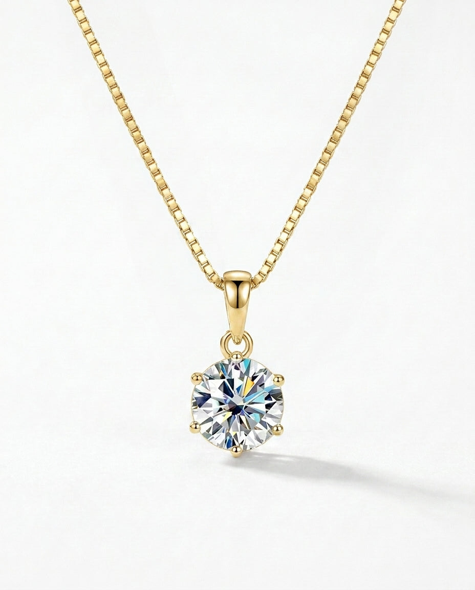 Celyssa Estelle Moissanite Solitaire Necklace