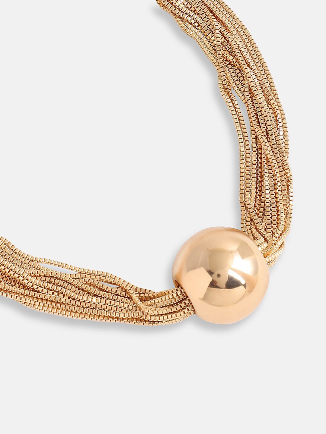 Celyssa Layered Necklace with Polished Ball Pendant