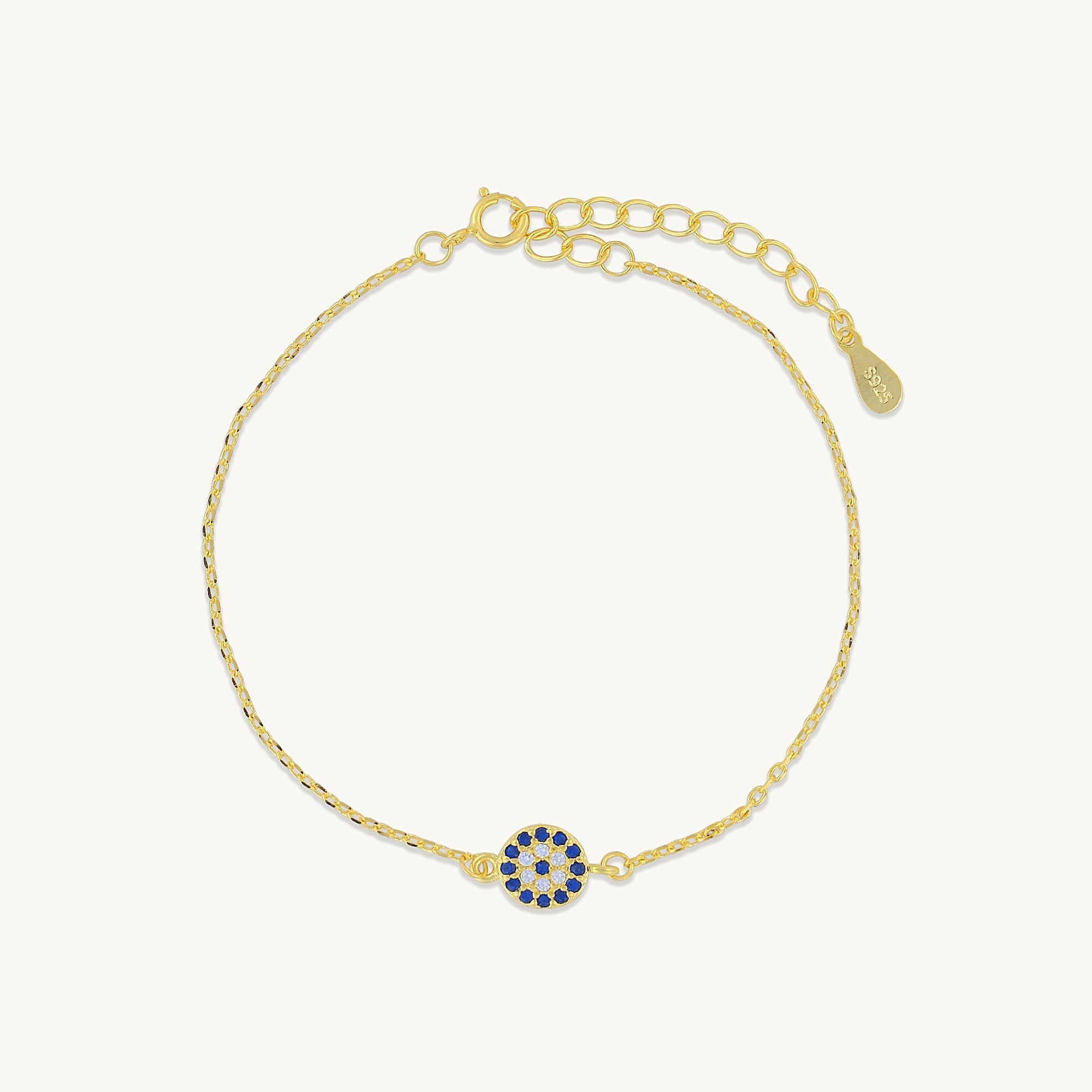 Celyssa Serena Pavé Eye Charm Bracelet in 18K Gold Vermeil