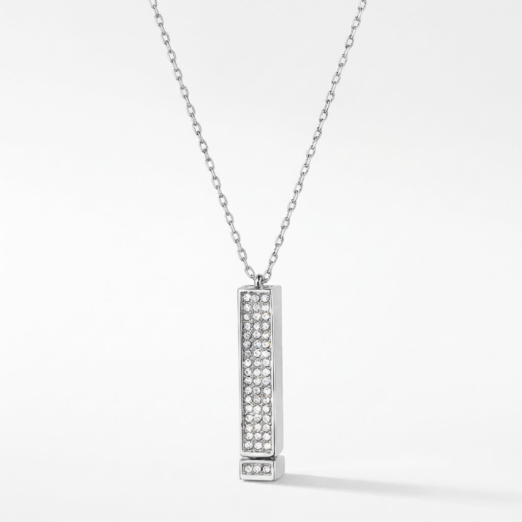 Celyssa I Love You Secret Message Necklace with Crystals