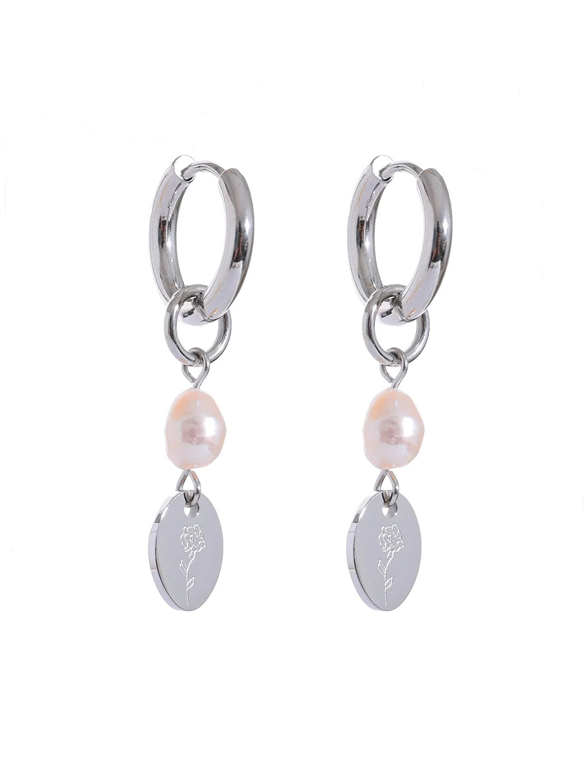 Celyssa Pearl on the Vine Freshwater Pearl Hoops Earrings