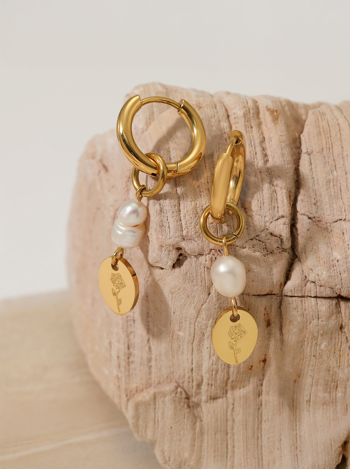 Celyssa Pearl on the Vine Freshwater Pearl Hoops Earrings
