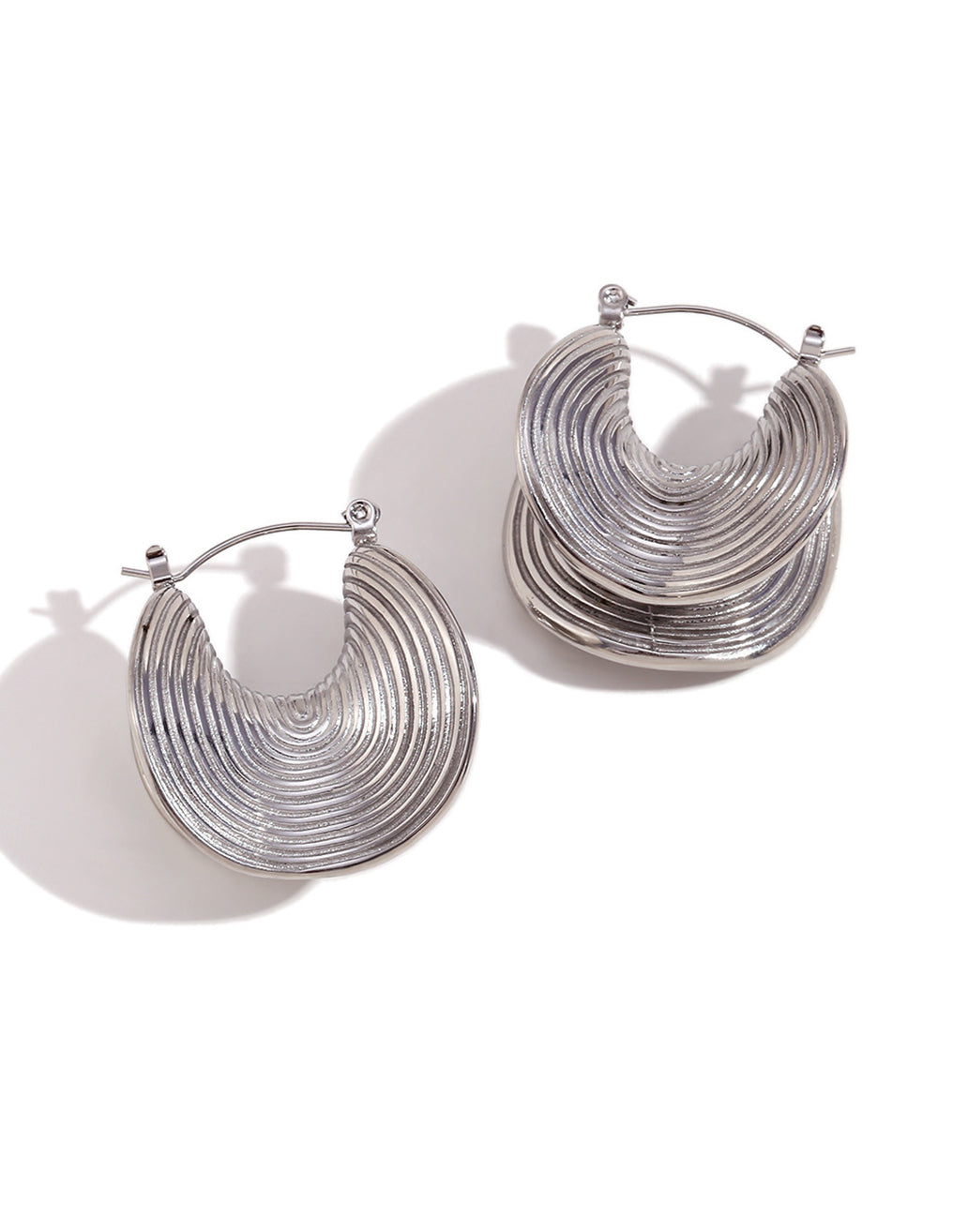 Celyssa Spiral Flow Sculptural Drop Earrings