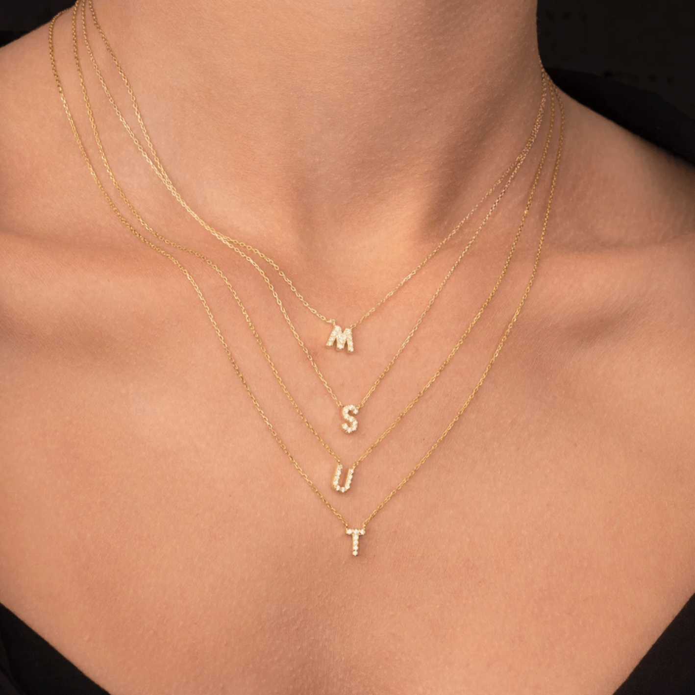 Celyssa Initial Sapphire Letter Necklace in 18K Gold Vermeil / O