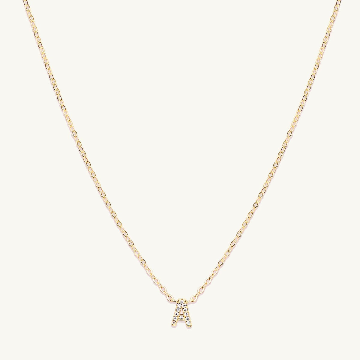 Celyssa Initial Sapphire Letter Necklace in 18K Gold Vermeil / L
