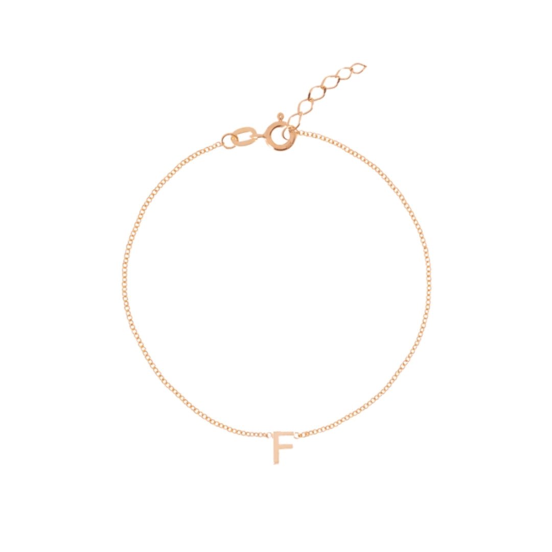 Celyssa The Original Single Initial Letter Bracelet in 18K Gold Vermeil / L