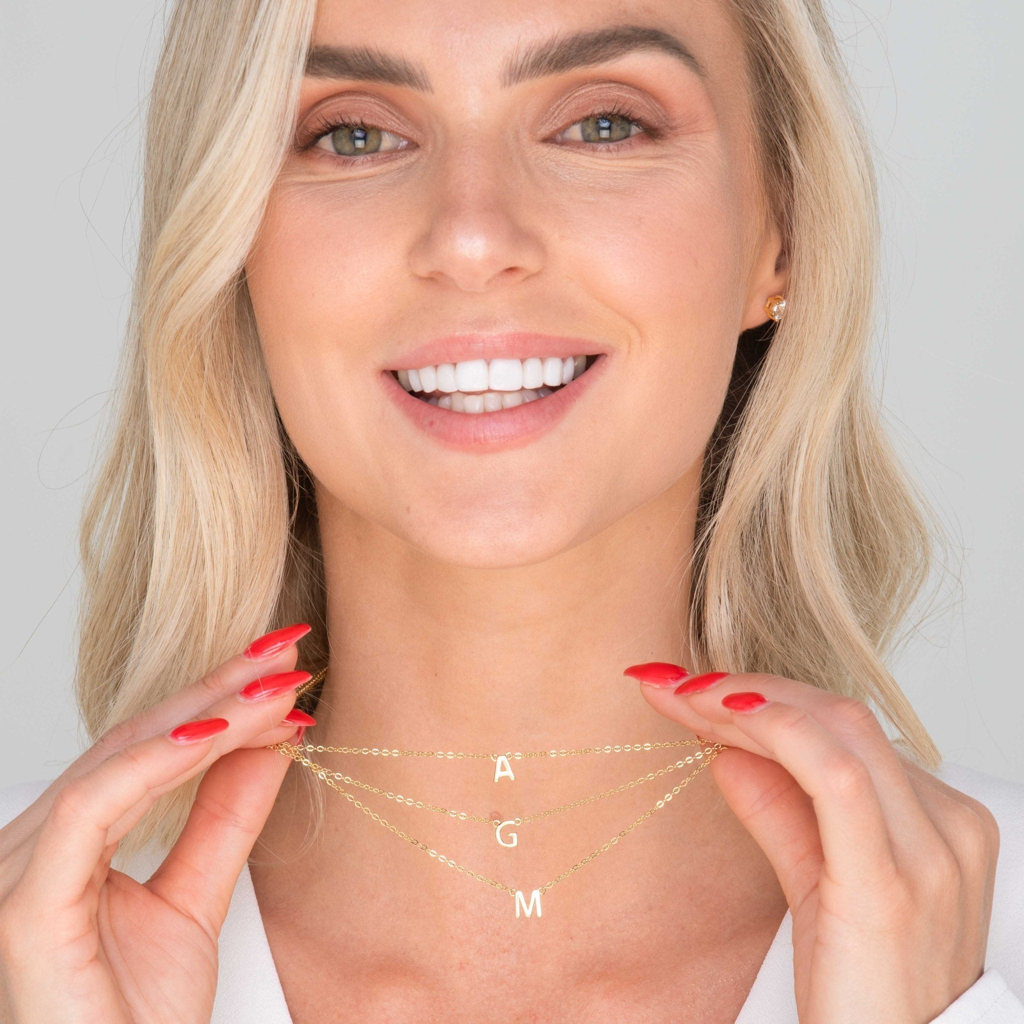 Celyssa Mila Petite Initial Necklace in Gold / C