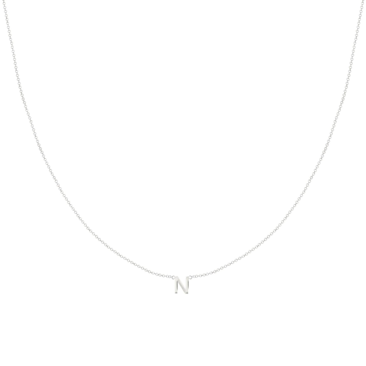 Celyssa Dainty Initial Letter Necklace in Gold / H