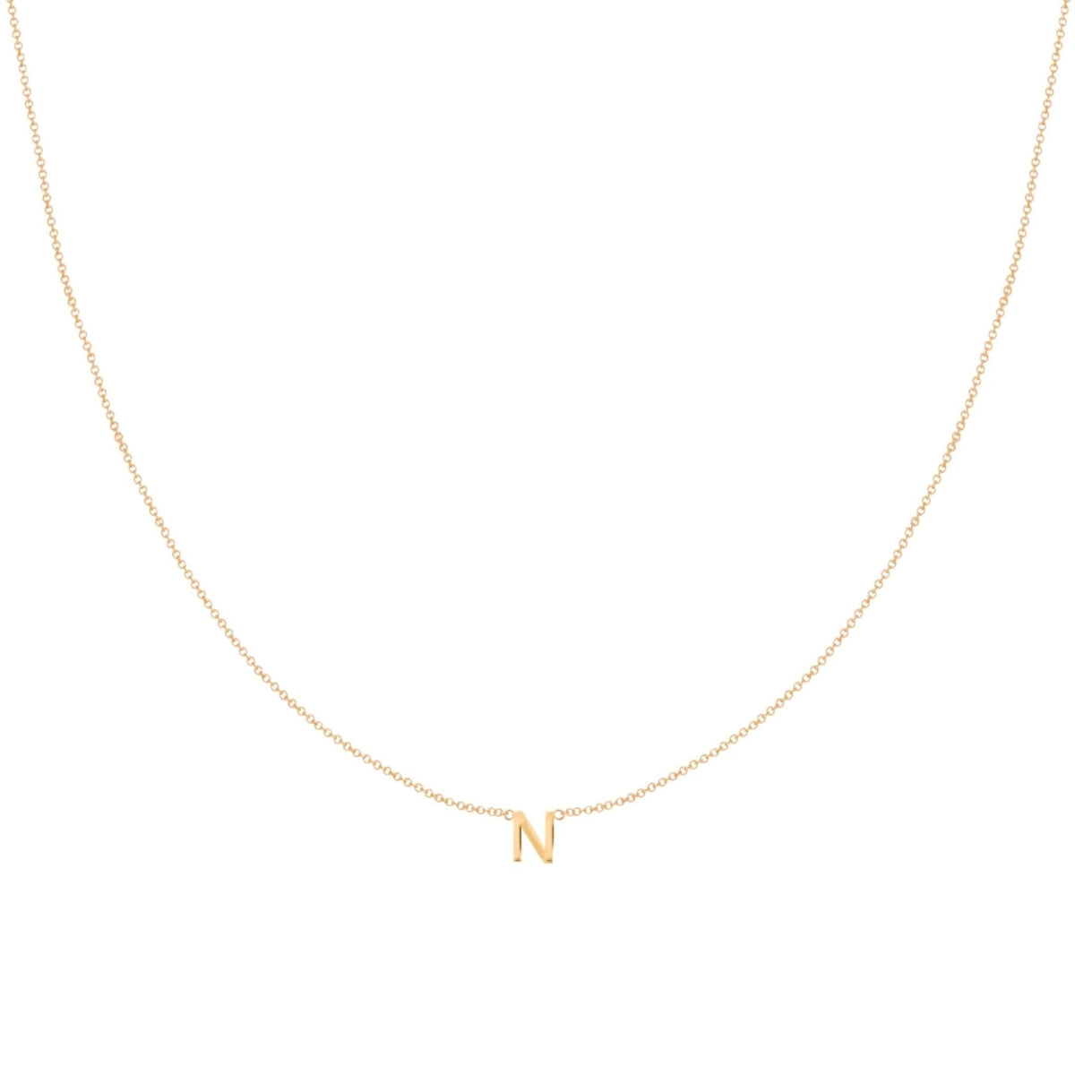 Celyssa Dainty Initial Letter Necklace in Gold / I