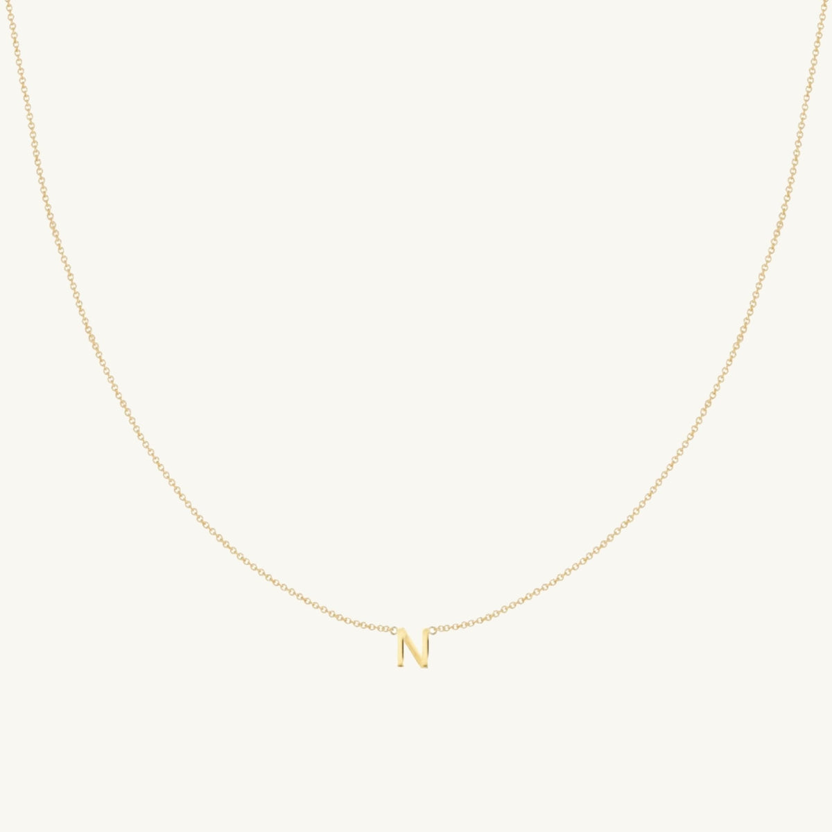 Celyssa Dainty Initial Letter Necklace in Gold / A