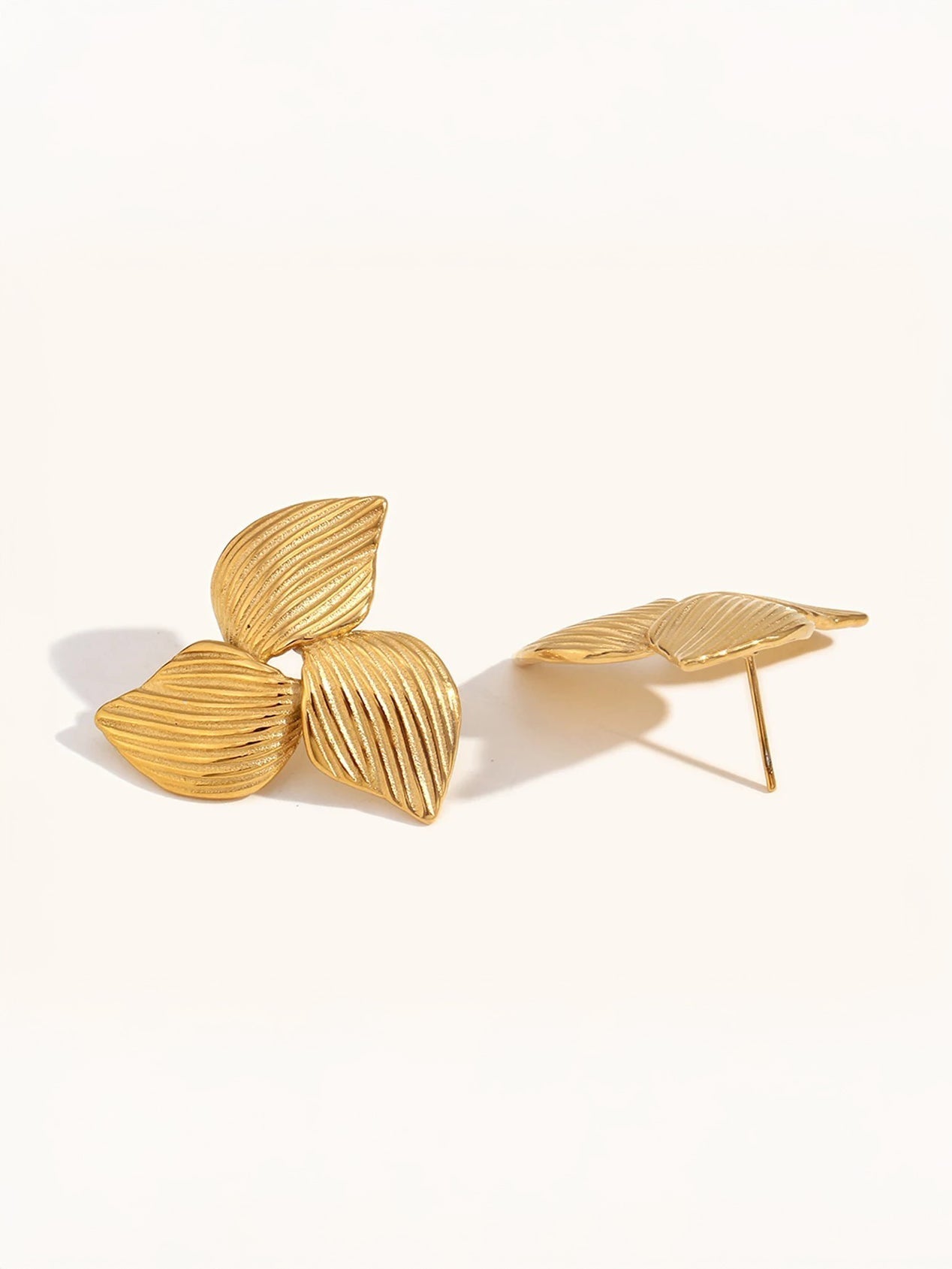 Celyssa Trio in Bloom Floral Drop Earrings in Gold