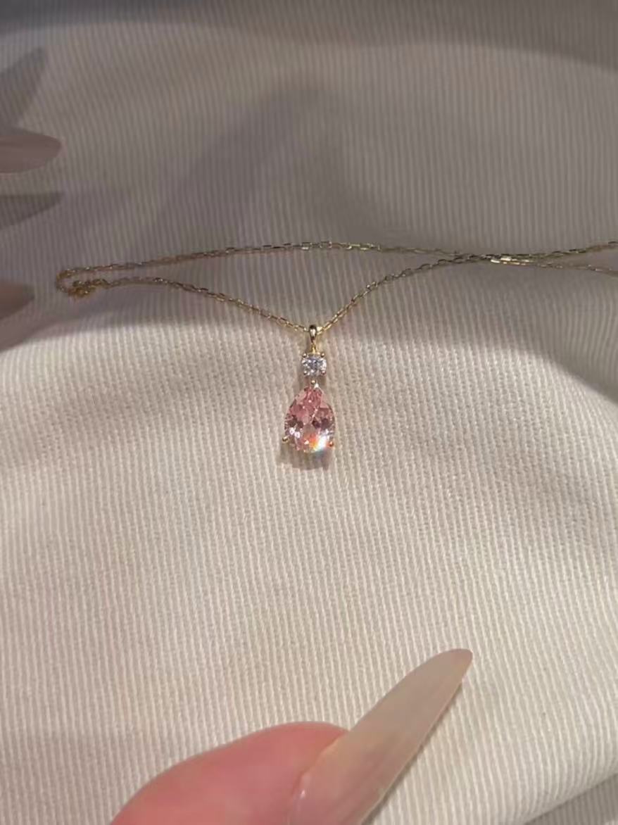 Celyssa Pink Heart Pendant Necklace