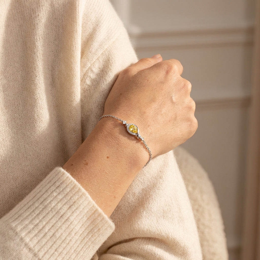 Celyssa Golden Centre Stone Bracelet