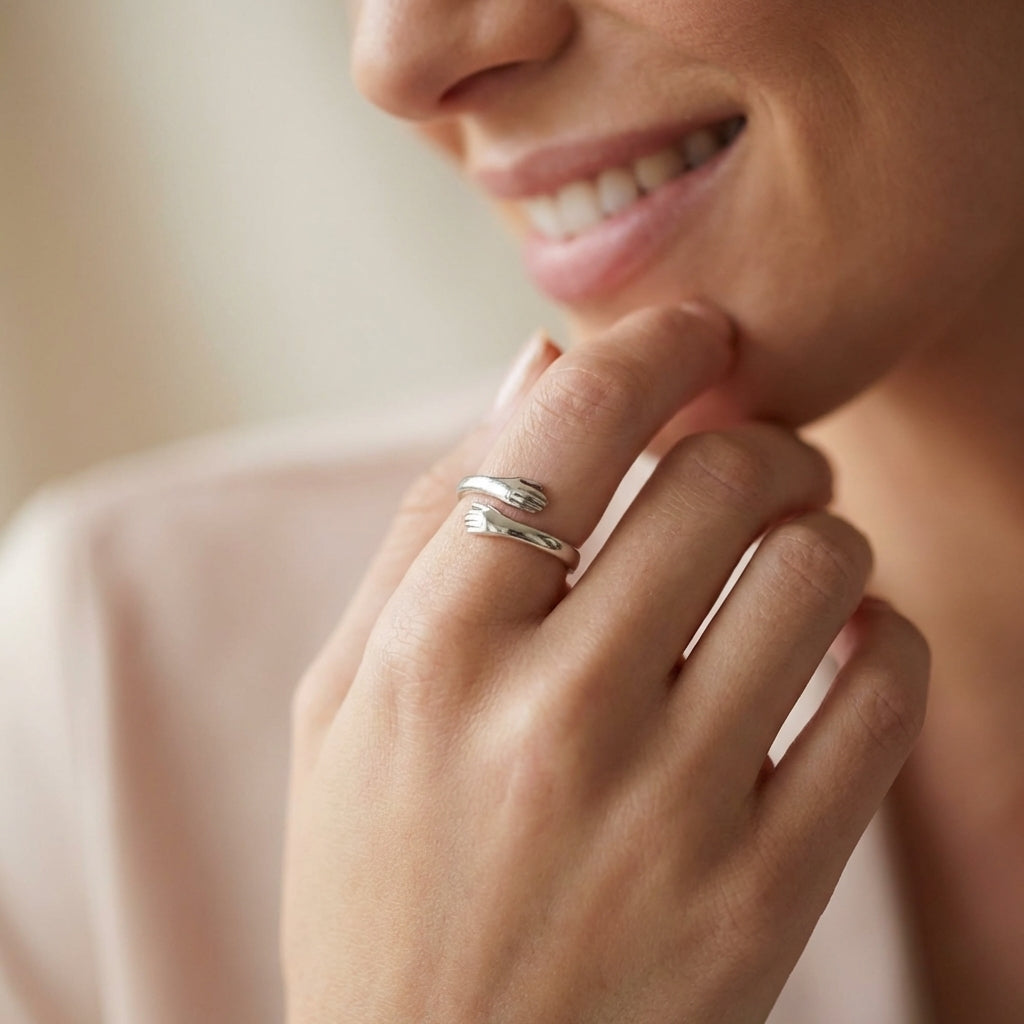 Celyssa Eternal Hug Intertwined Hands Ring