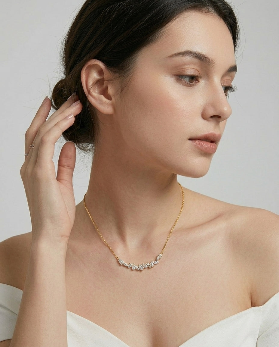 Celyssa Wisteria Flower Y Necklace