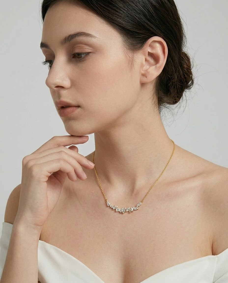 Celyssa Wisteria Flower Y Necklace