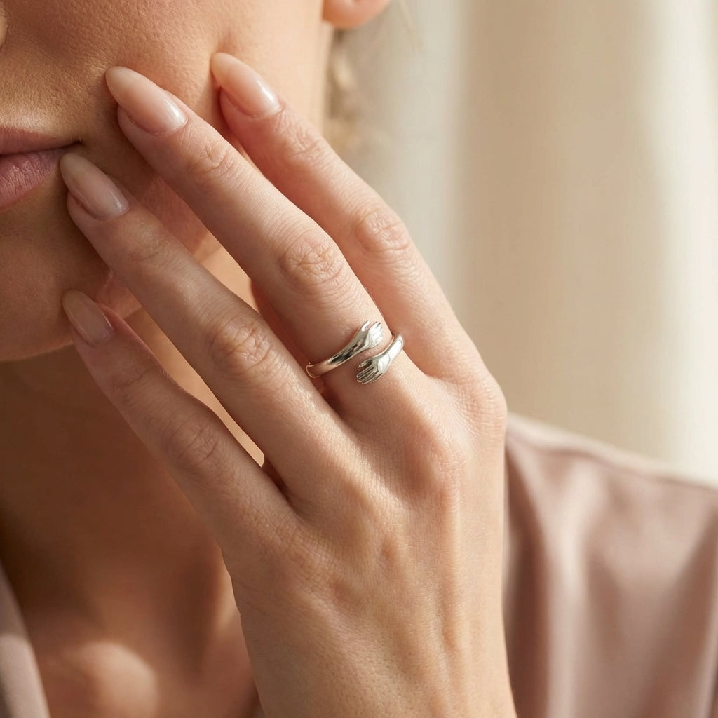 Celyssa Eternal Hug Intertwined Hands Ring