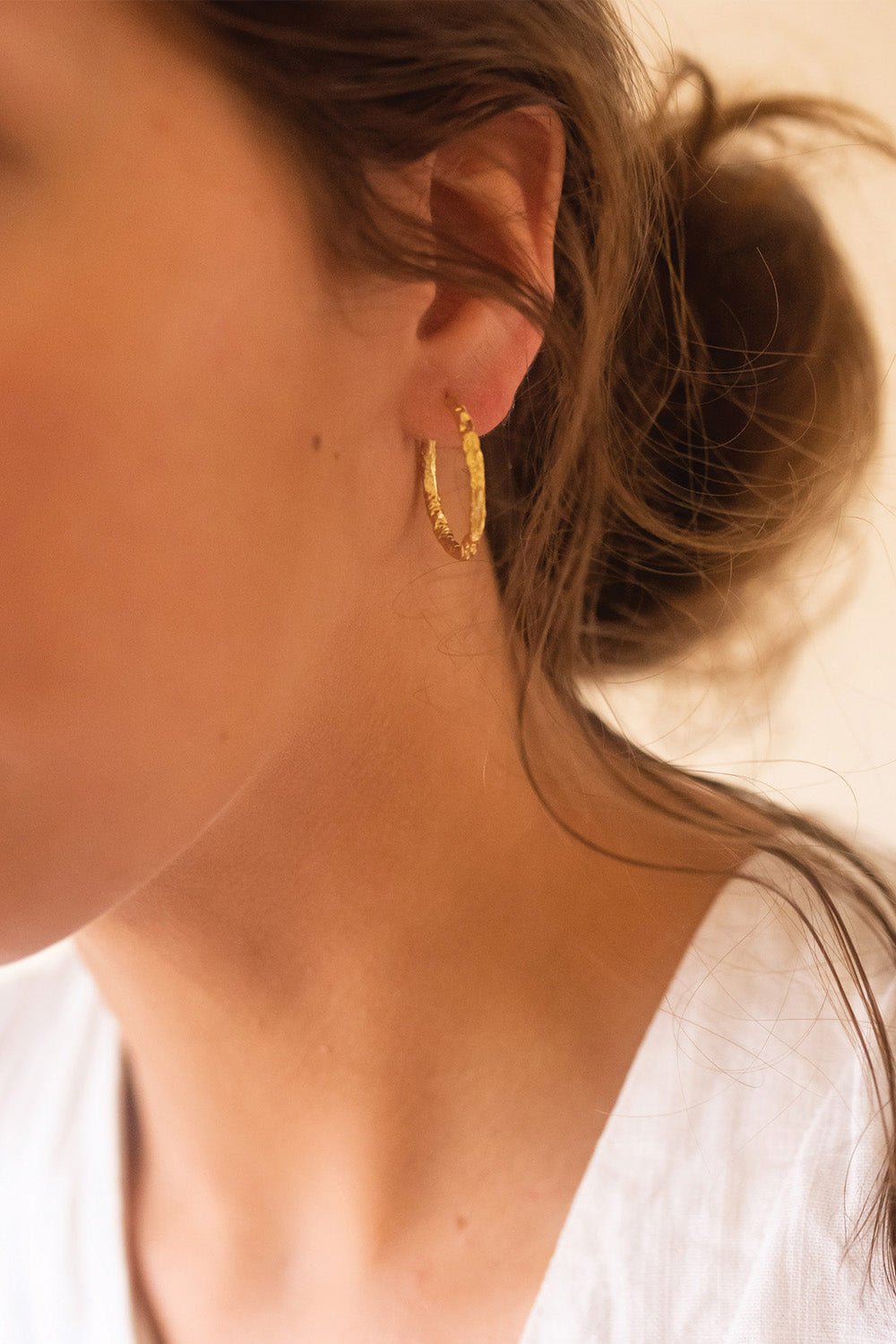 Celyssa Medium Thin Hoop Earrings