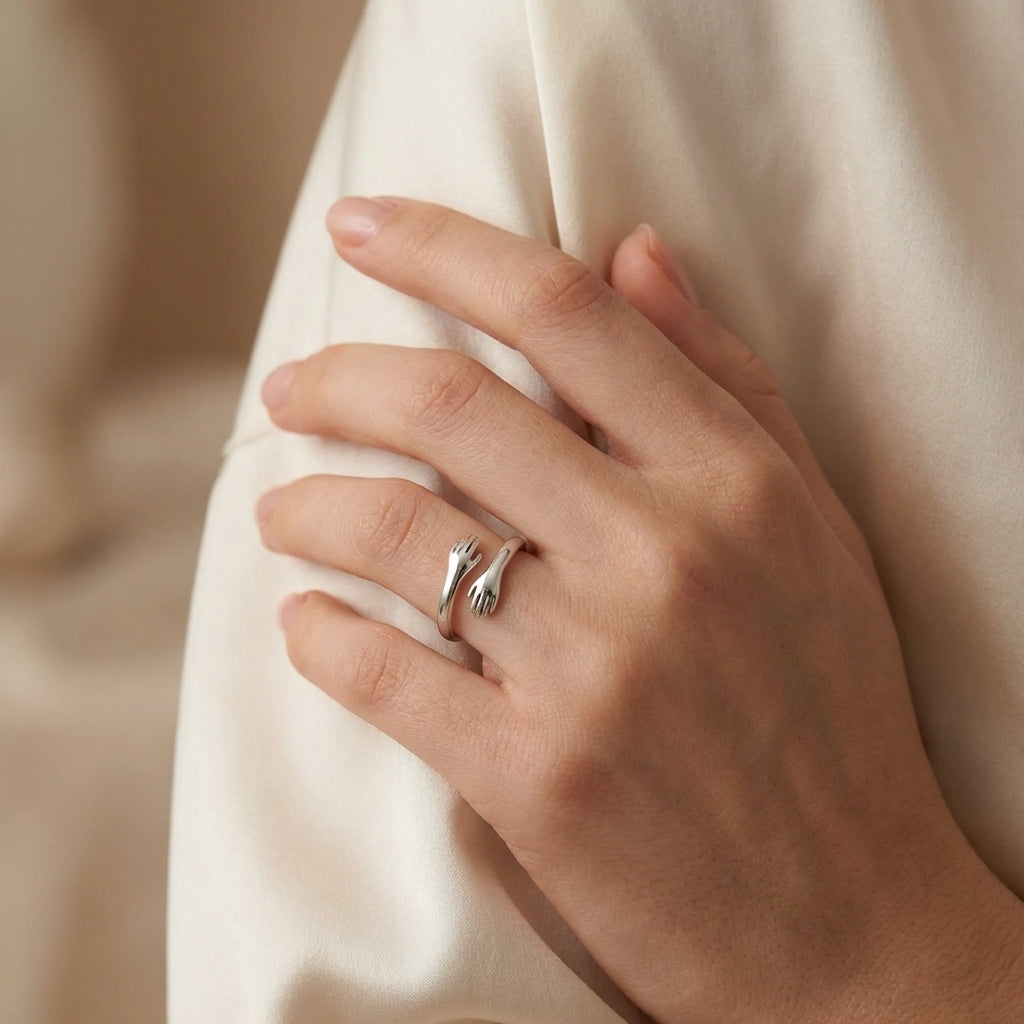 Celyssa Eternal Hug Intertwined Hands Ring