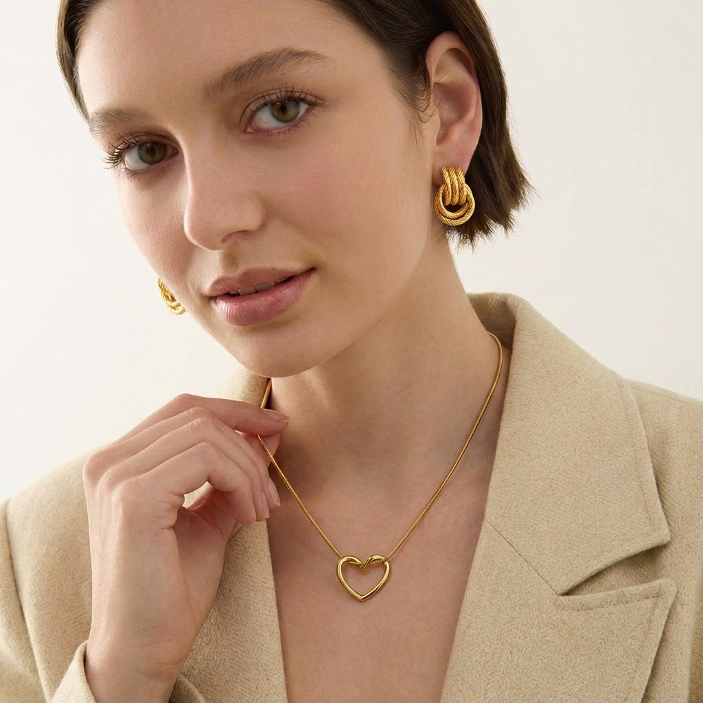 Celyssa Giro Bella Knot Earrings in Silver