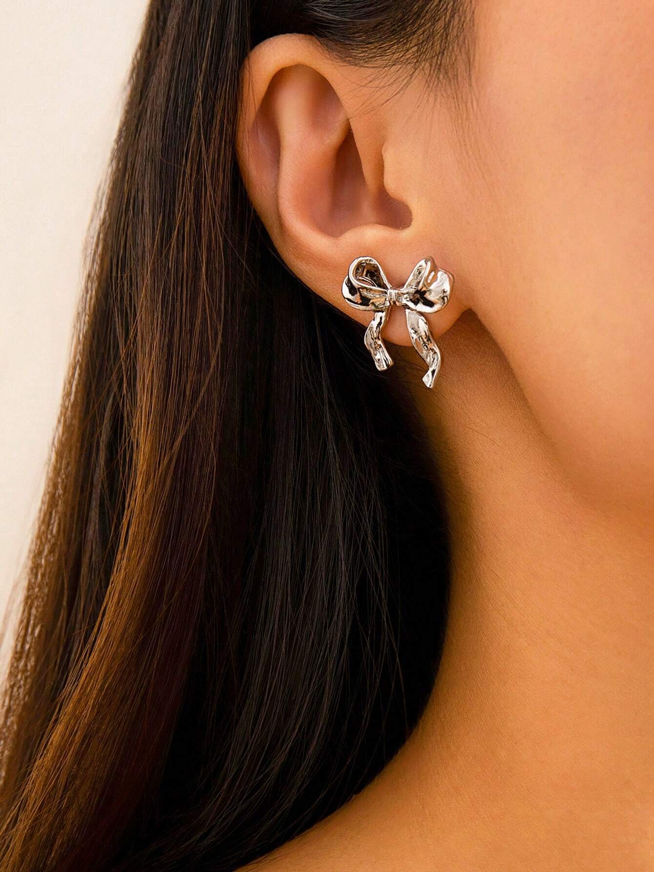 Celyssa Ribbon Bow Earrings