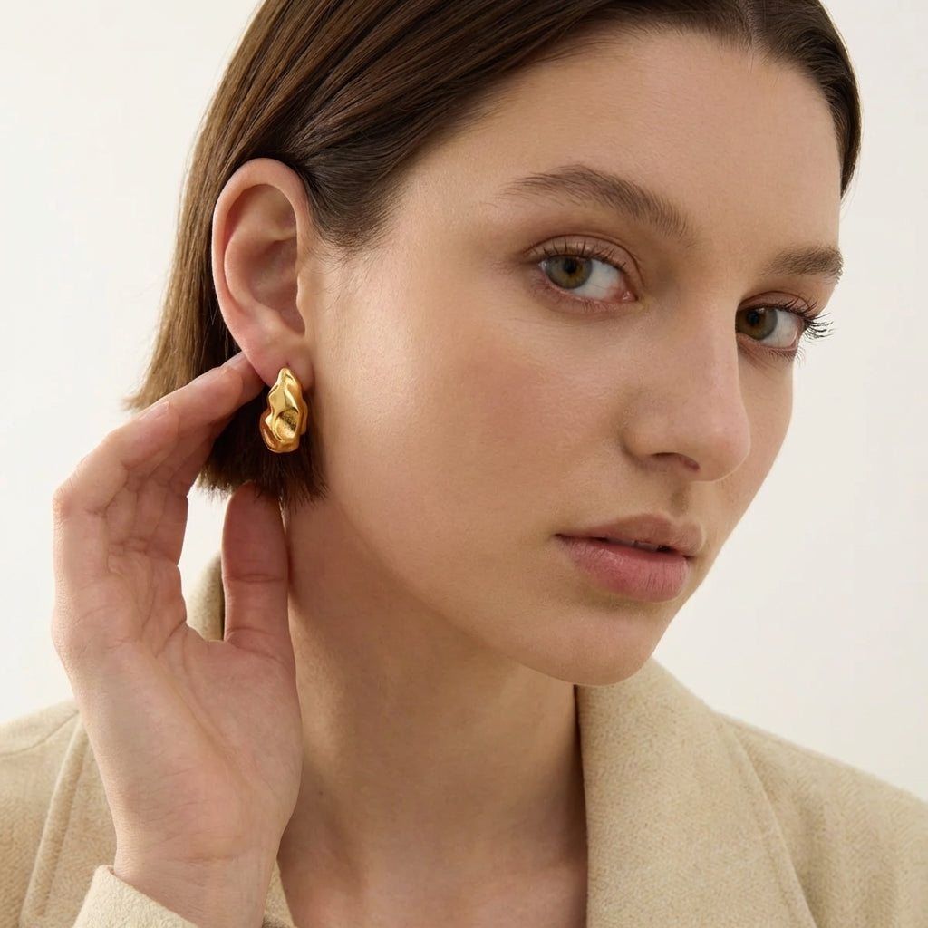 Celyssa Molten Muse Stud Earrings