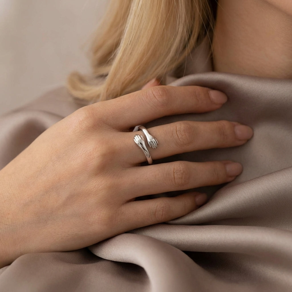 Celyssa Eternal Hug Intertwined Hands Ring