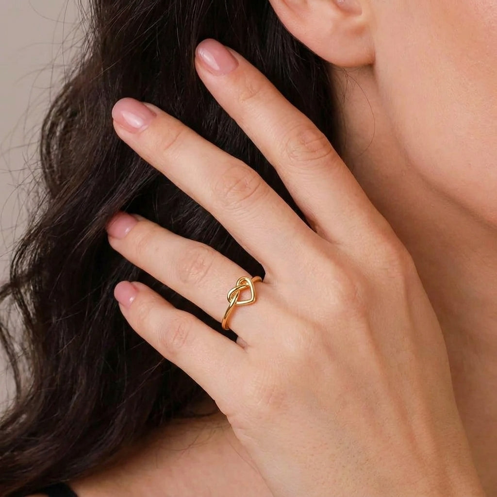 Celyssa Love Knot Adjustable Ring in Silver