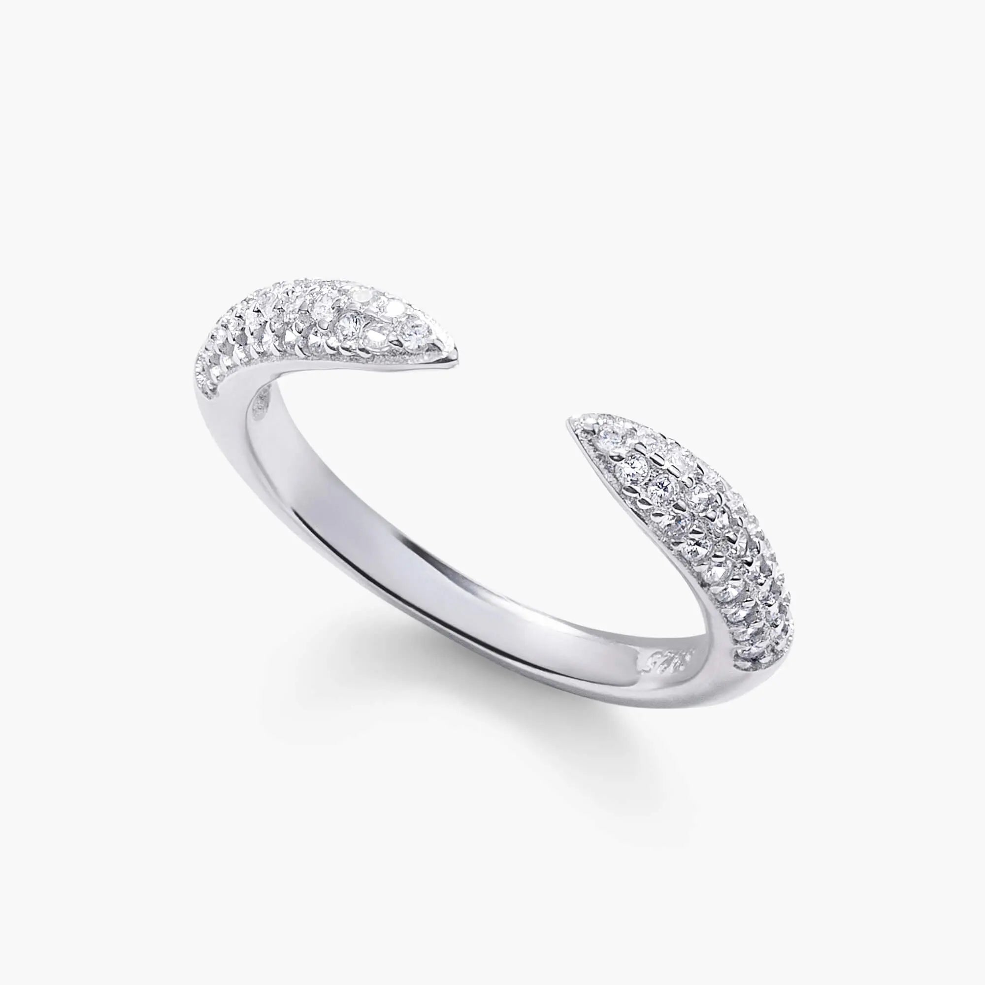 Celyssa Crystal Claw Stacking Ring