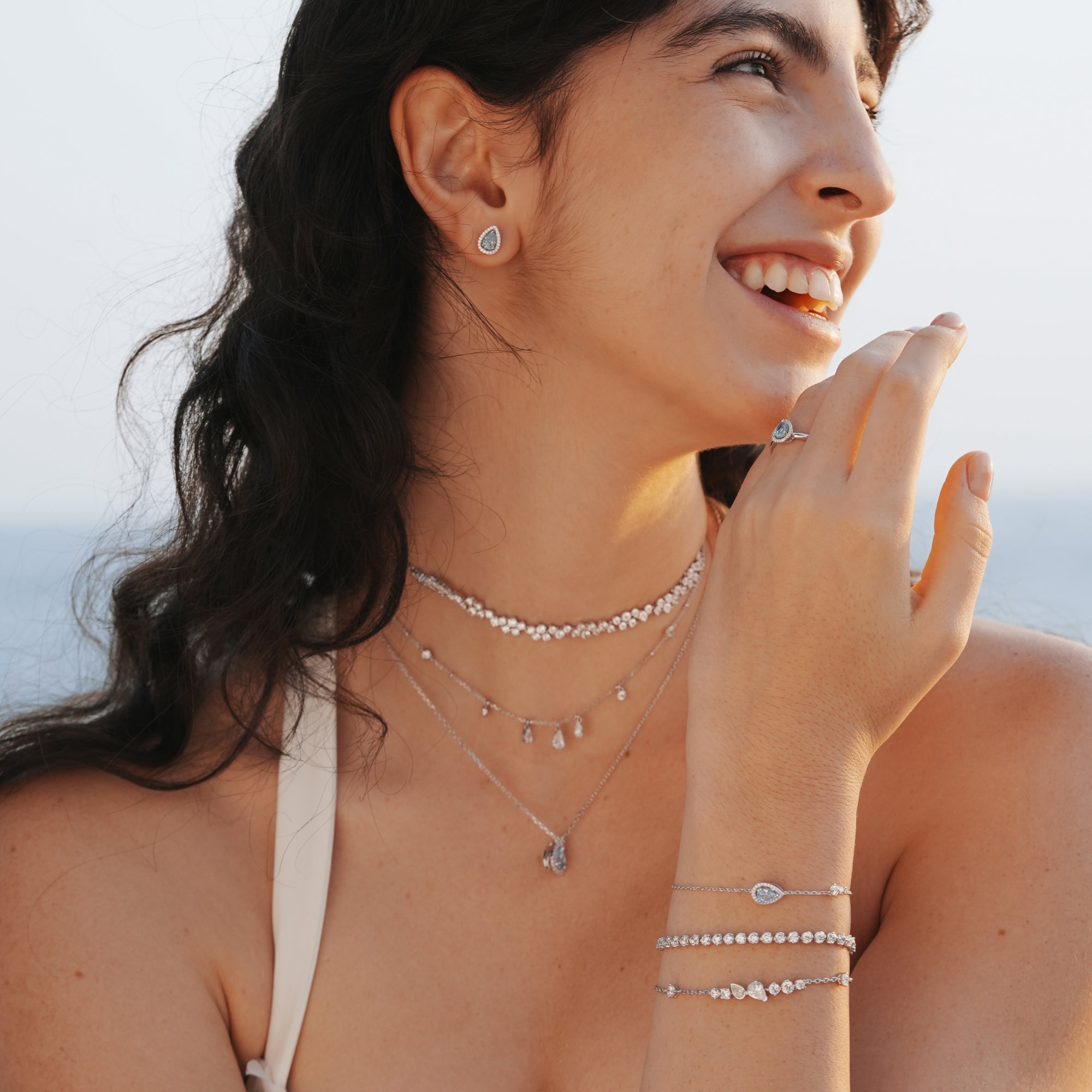 Celyssa Ocean Eye Aquamarine Necklace