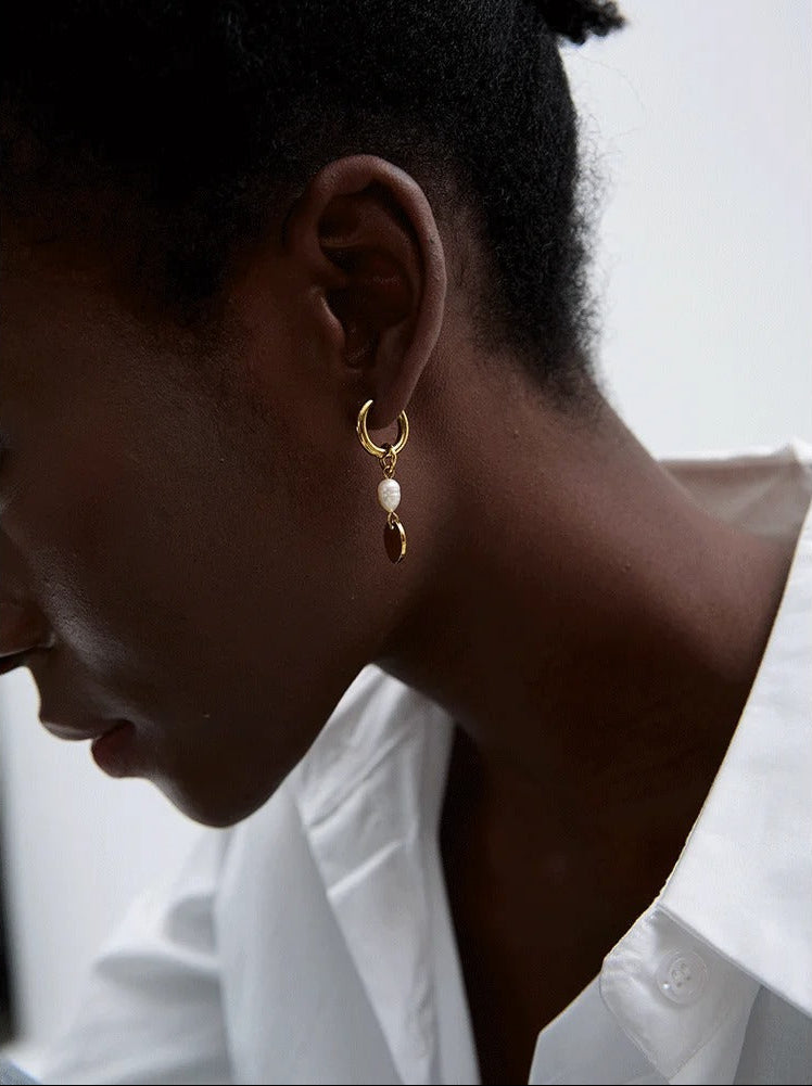 Celyssa Pearl on the Vine Freshwater Pearl Hoops Earrings