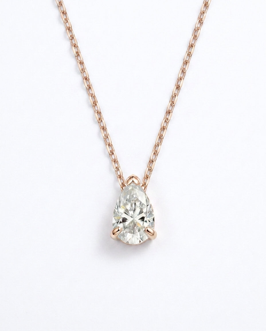 Celyssa Celeste Pear Cut Moissanite Necklace