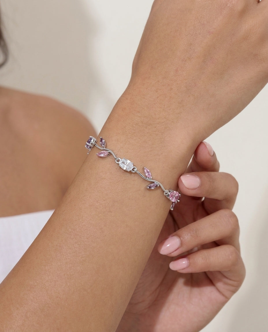 Celyssa Ottilie Vine Multicoloured Flower Bracelet