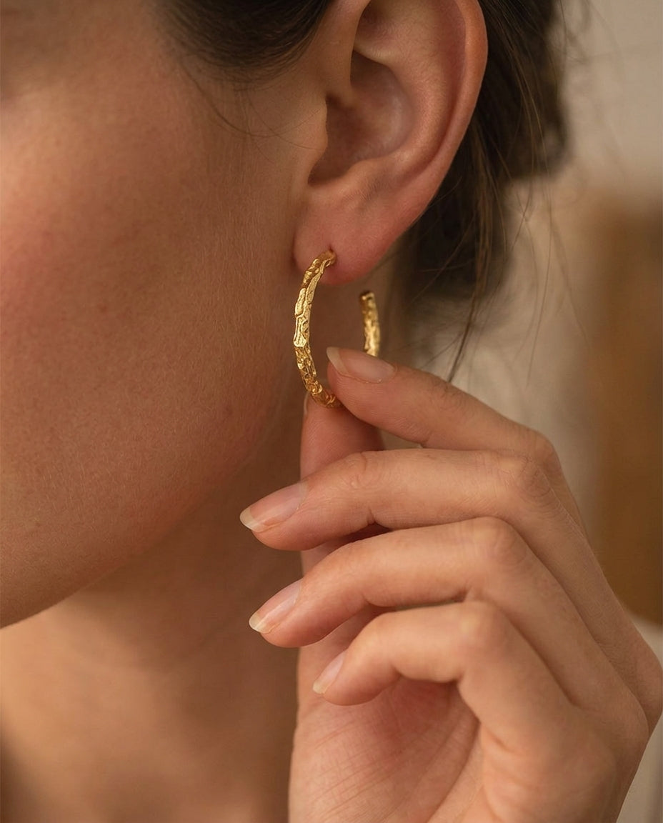Celyssa Medium Thin Hoop Earrings