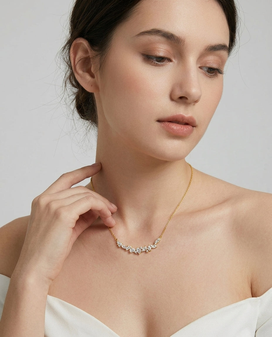 Celyssa Wisteria Flower Y Necklace