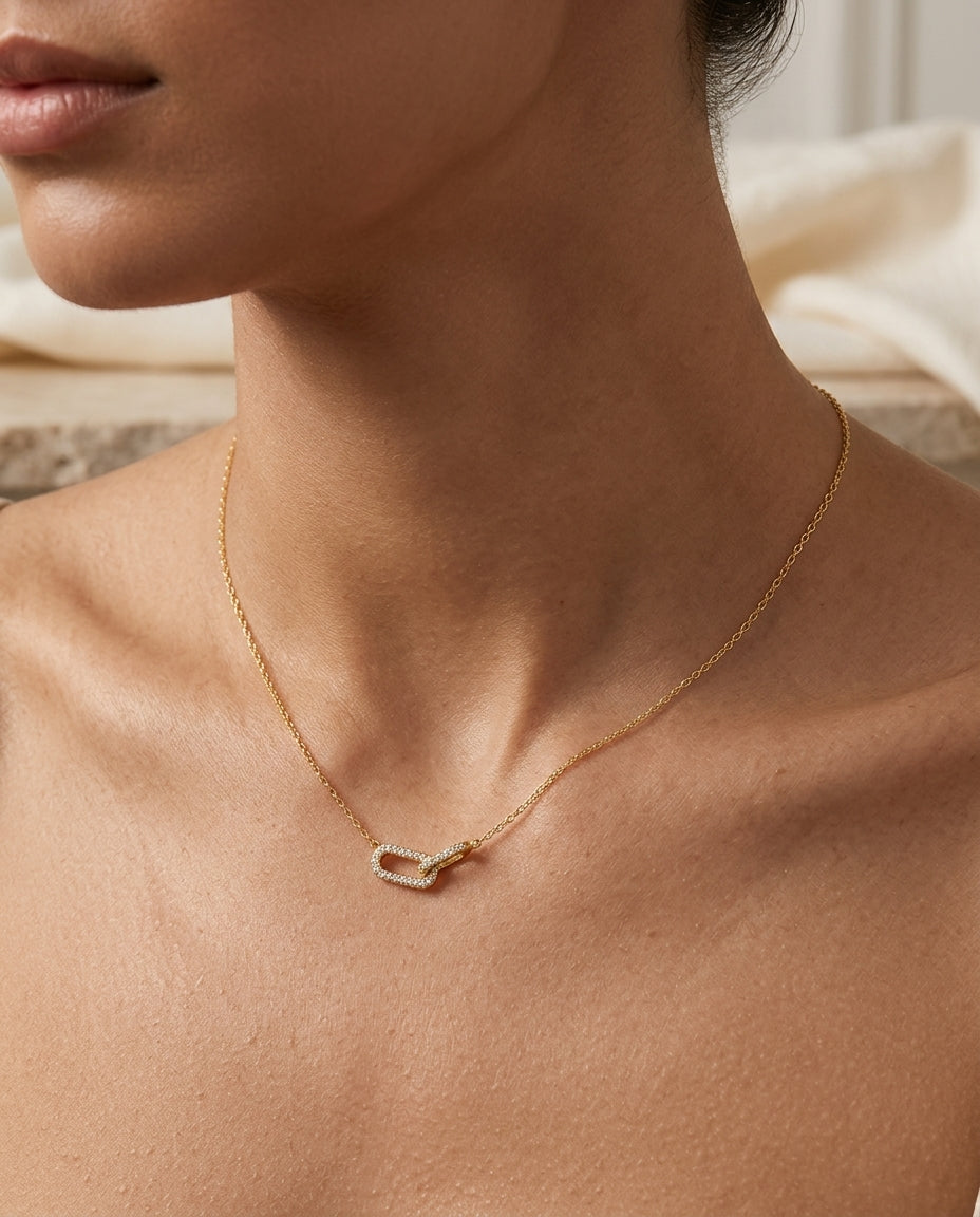 Celyssa Interlocking Geometric Necklace