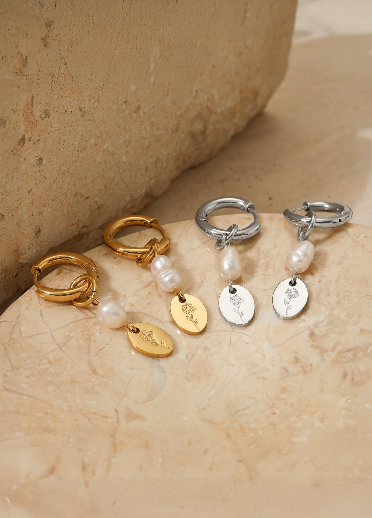 Celyssa Pearl on the Vine Freshwater Pearl Hoops Earrings