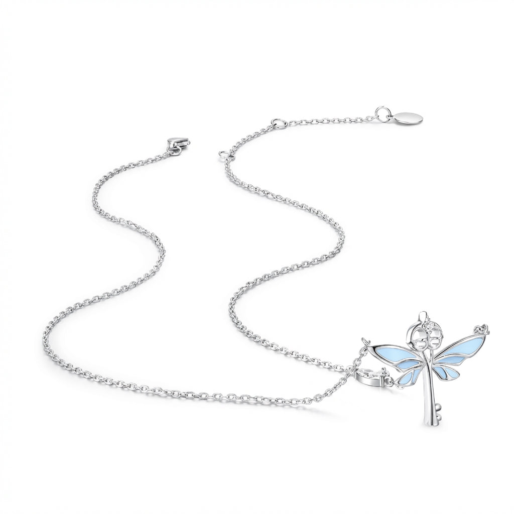 Celyssa Glow Winged Key Pendant Necklace