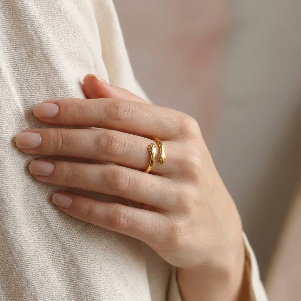 Celyssa Eternal Hug Intertwined Hands Ring