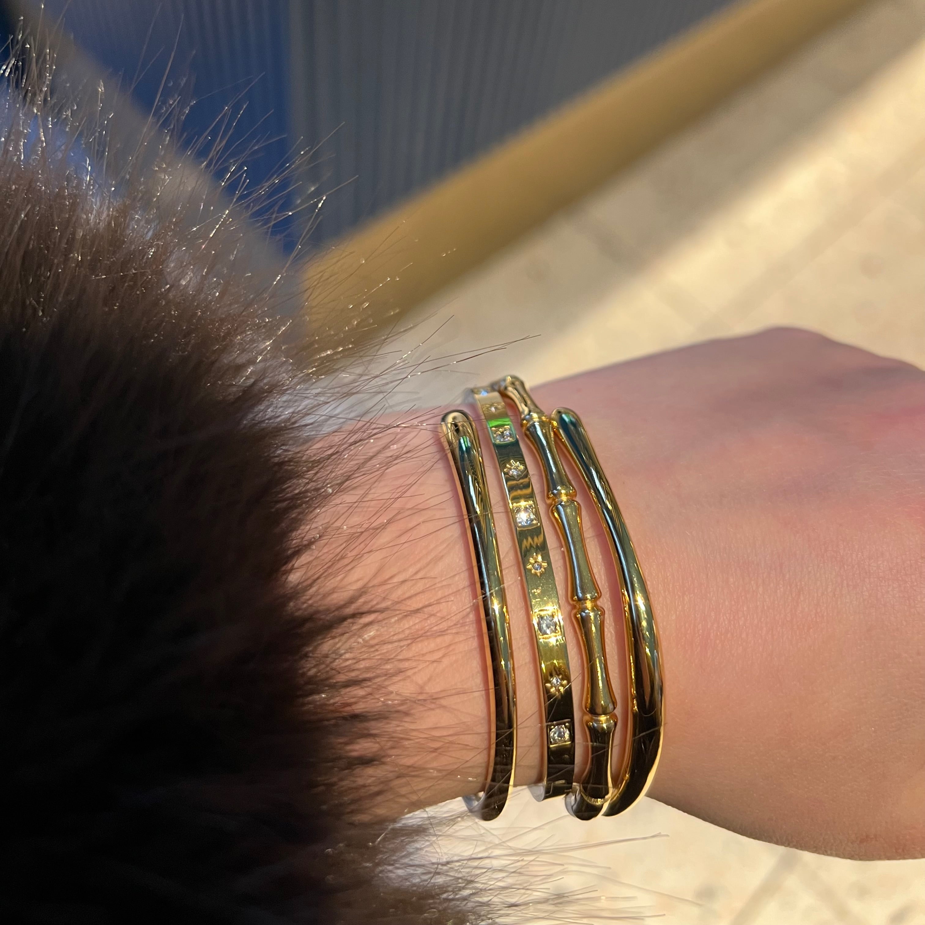 Celyssa Estelle Star Set Bangle Bracelet