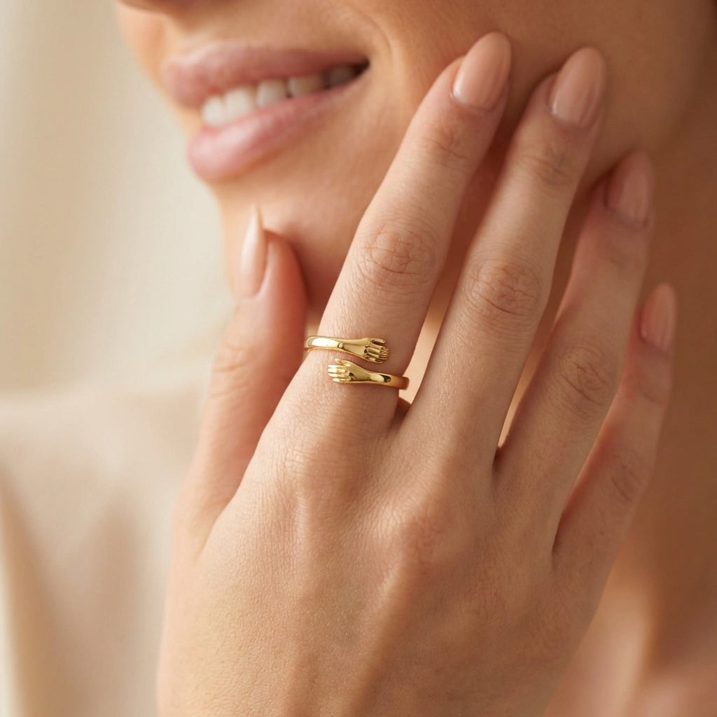 Celyssa Eternal Hug Intertwined Hands Ring