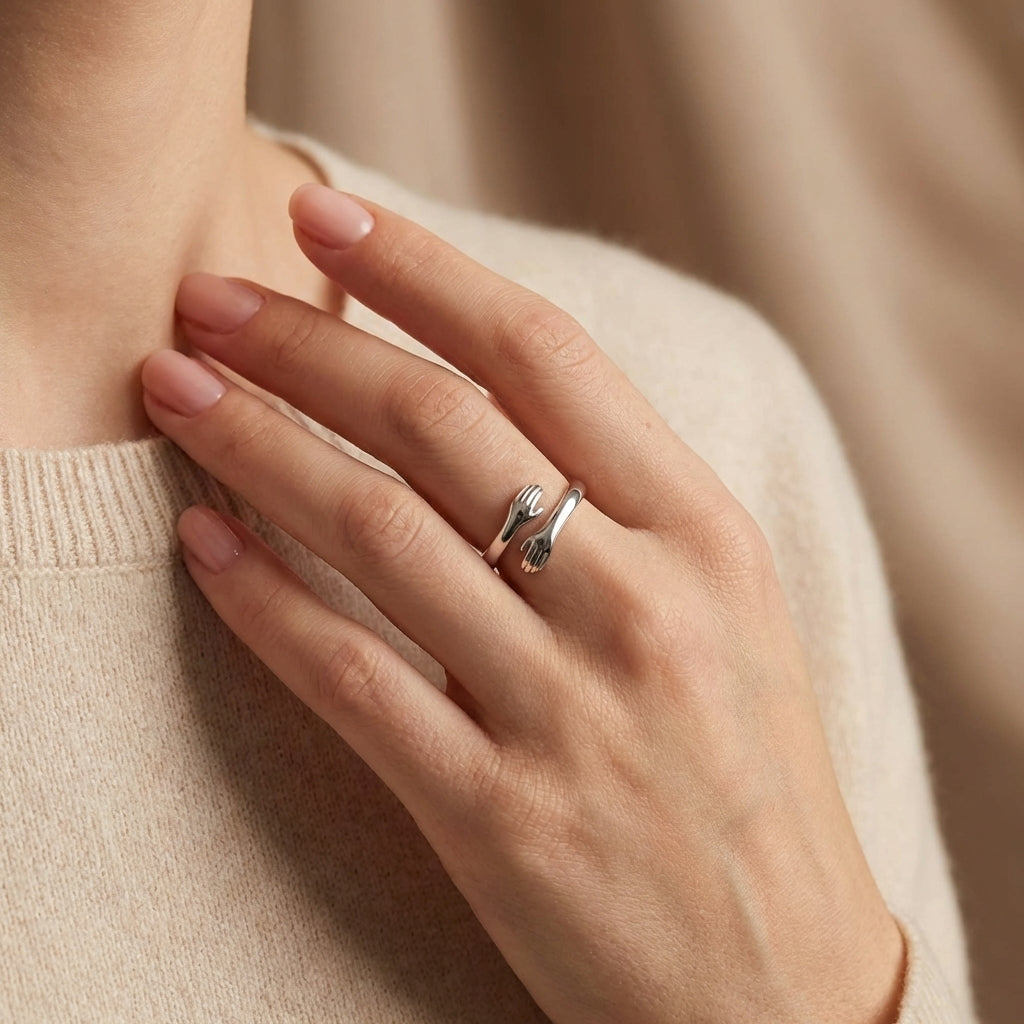 Celyssa Eternal Hug Intertwined Hands Ring