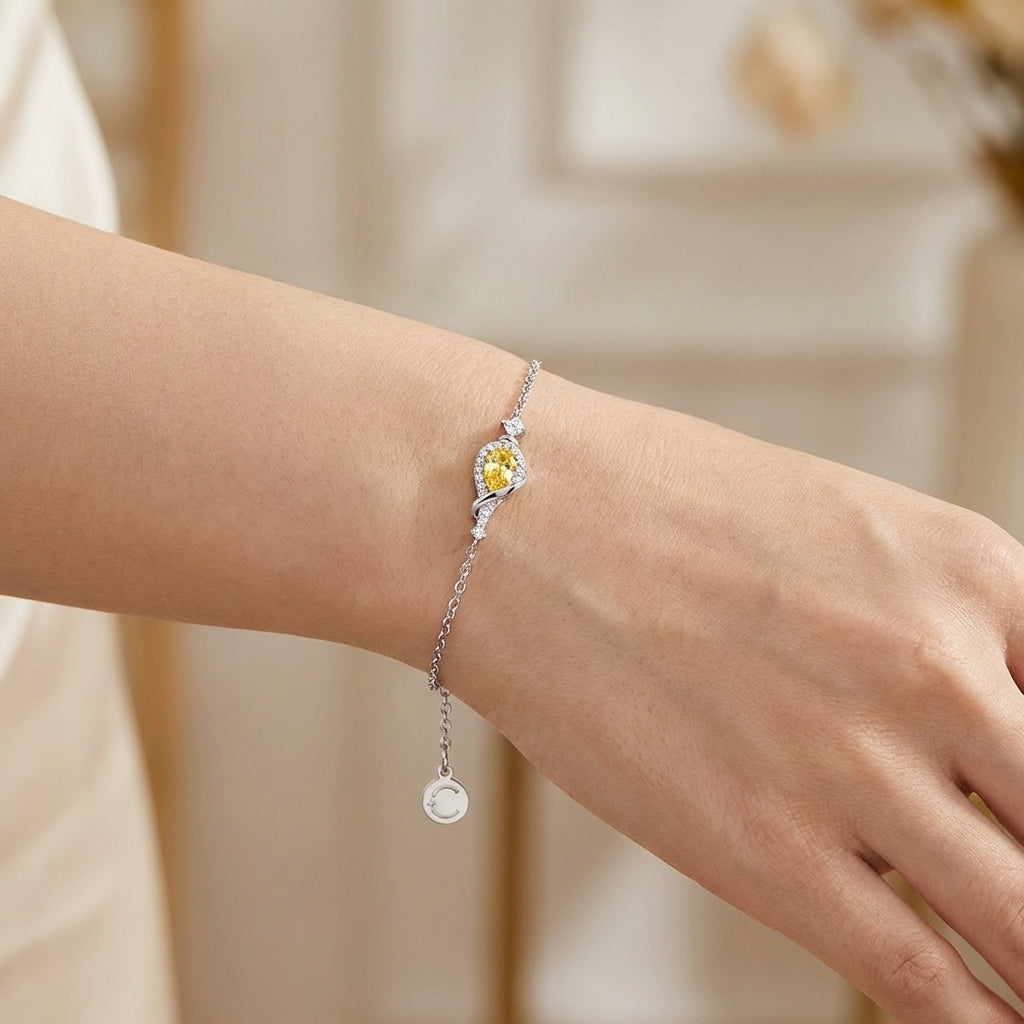 Celyssa Golden Centre Stone Bracelet