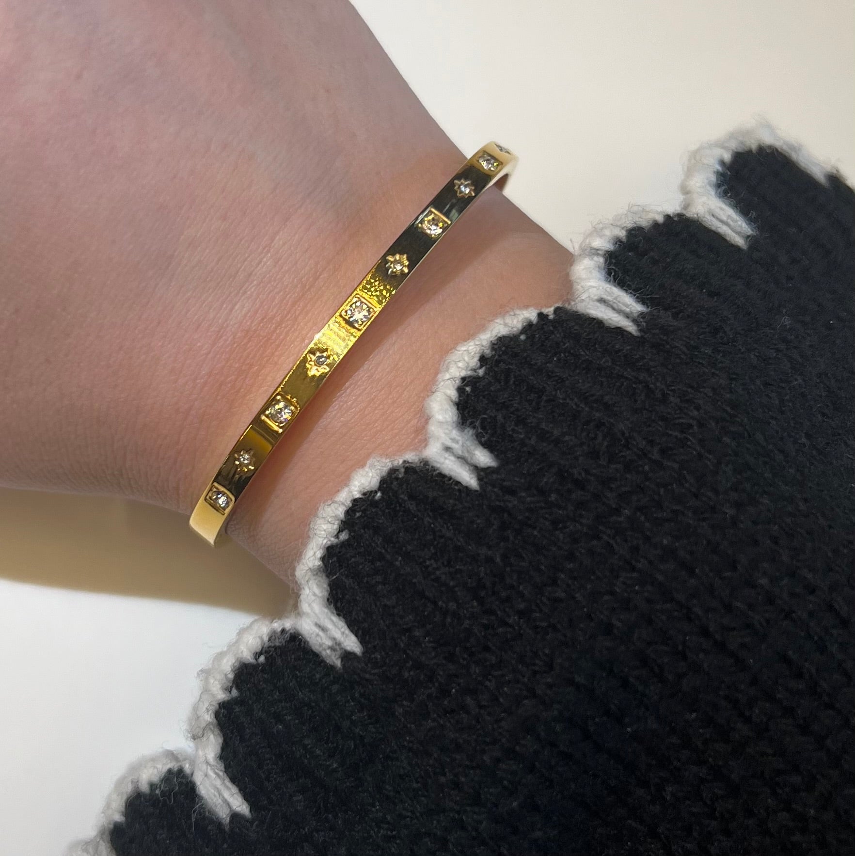 Celyssa Estelle Star Set Bangle Bracelet