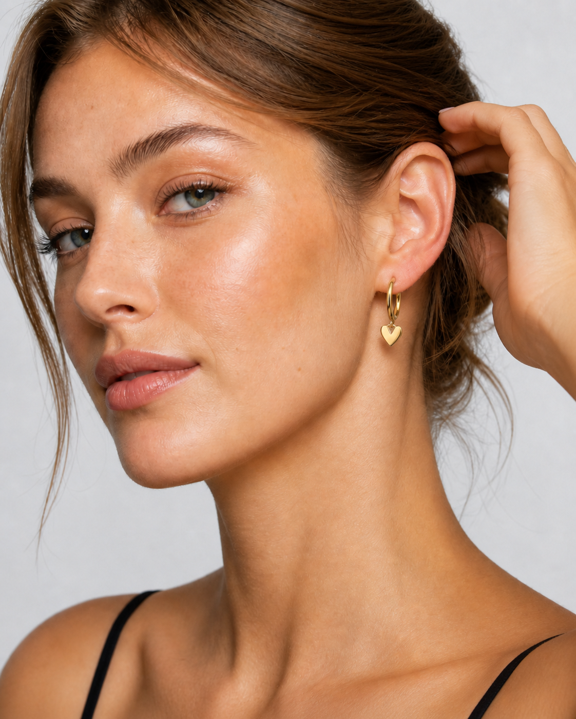 Celyssa Heart Hoop Earrings