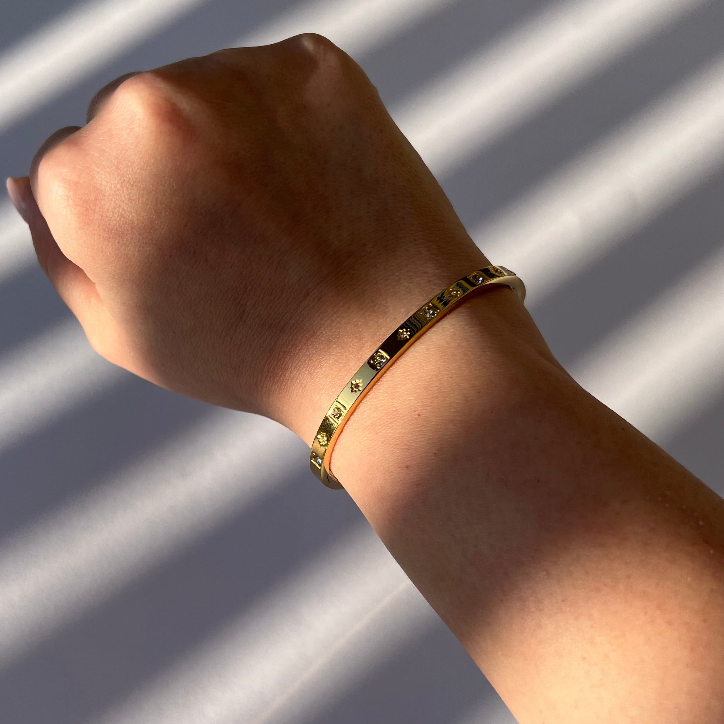 Celyssa Estelle Star Set Bangle Bracelet