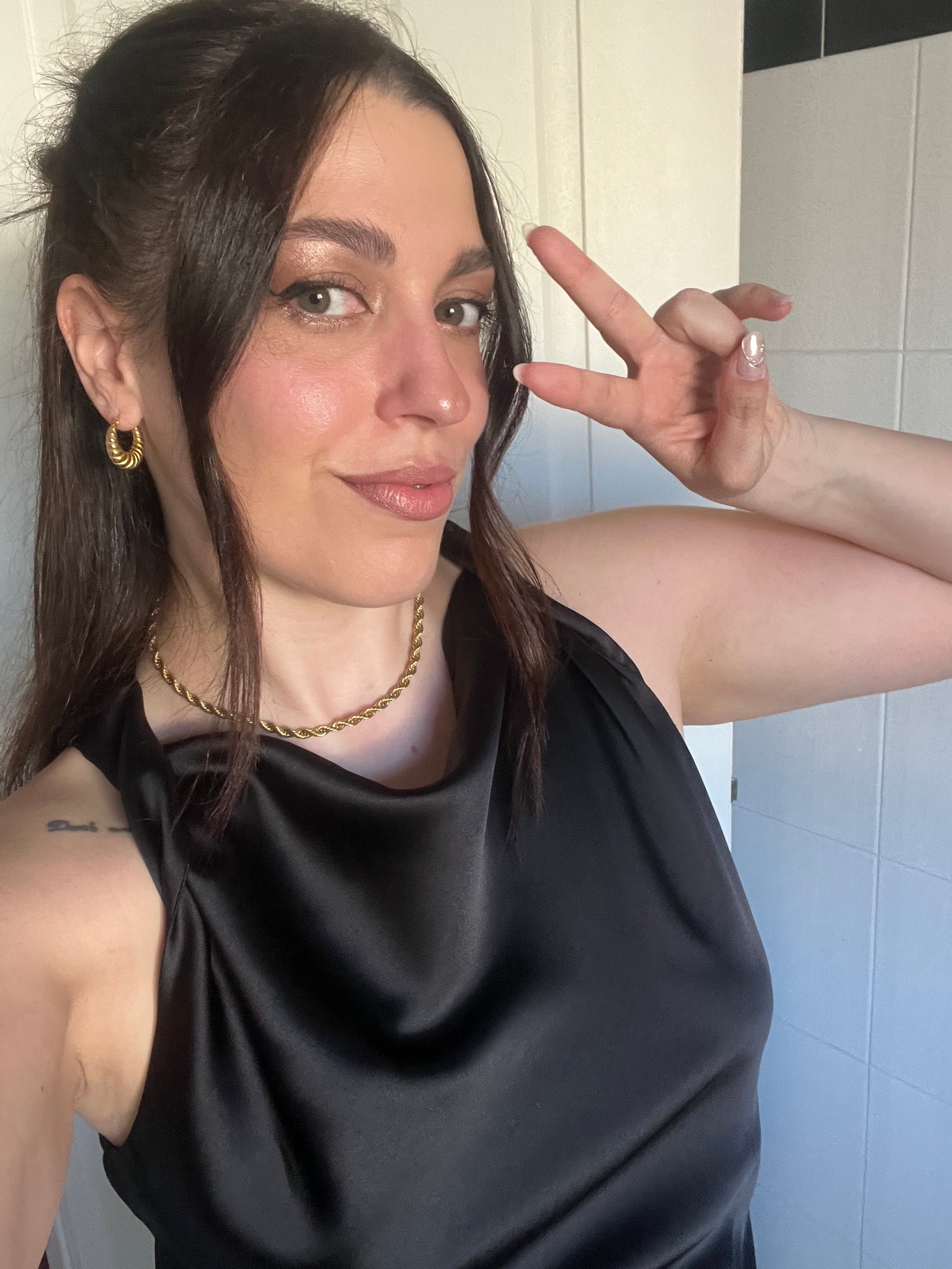 Celyssa Nora Croissant Hoop Earrings