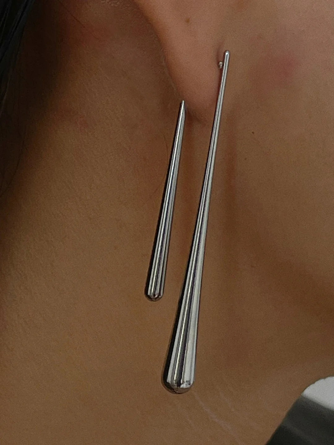Celyssa Asymmetrical Elongated Drop Earrings